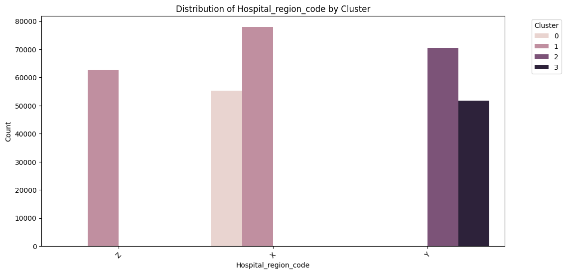 Hospital Region Distribution by Cluster